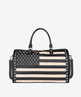 Alt: Montana West American Flag Studded Bag | Weekender Travel Duffle Bag in black